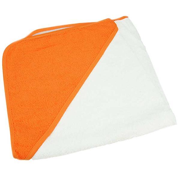 Serviette de bain bébé - 75 x 75 cm, orange