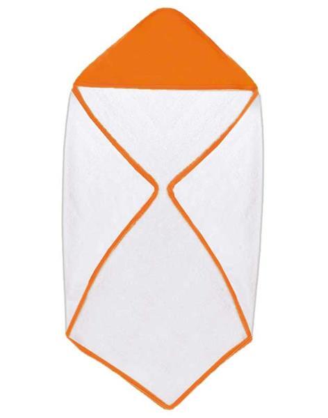 Serviette de bain bébé - 75 x 75 cm, orange