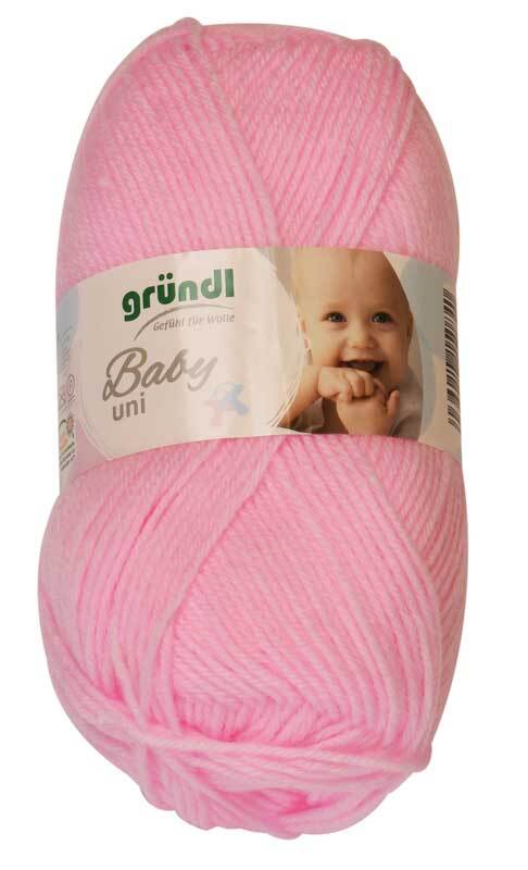 Wolle Baby uni - 50 g, rosa