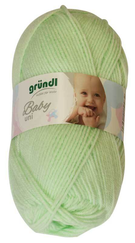 Wol Baby uni - 50 g, groen