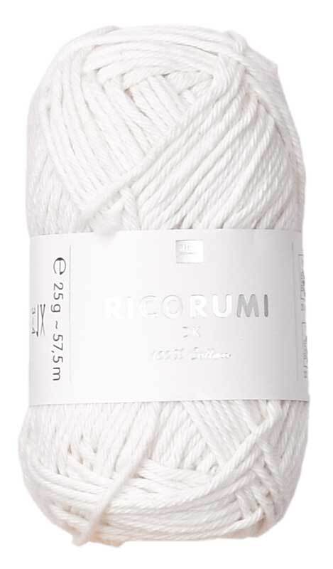 Laine Ricorumi - 25 g, blanc