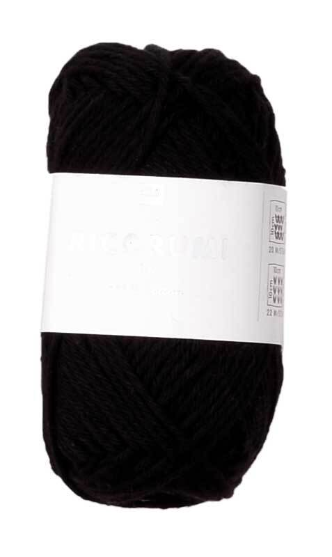 Ricorumi Wolle - 25 g, schwarz