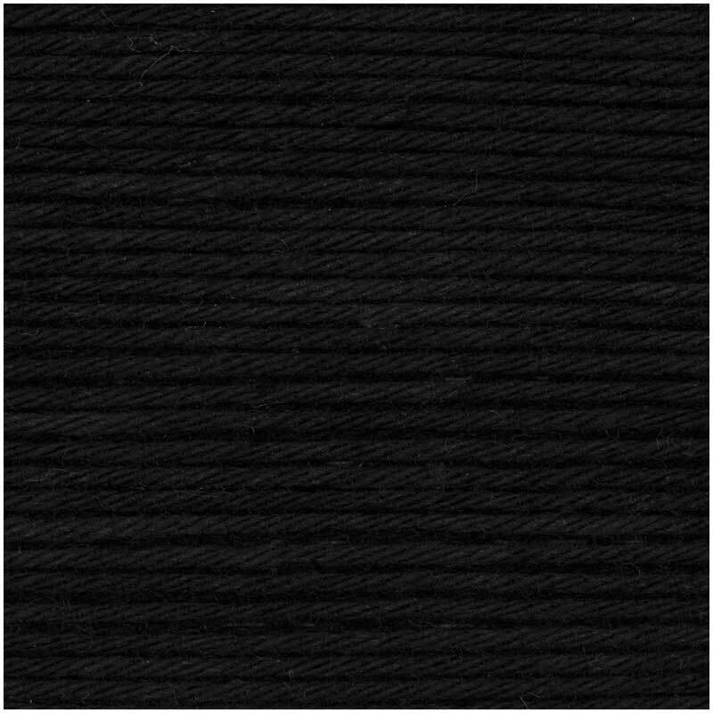 Ricorumi Wolle - 25 g, schwarz