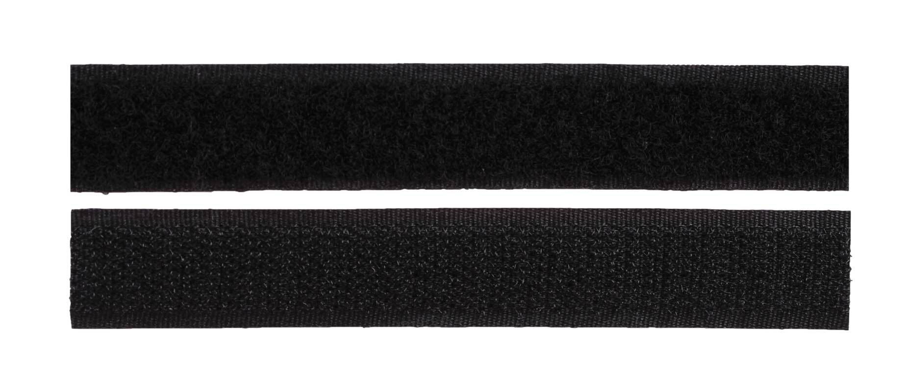 Ruban Velcro - auto-adhésif, noir