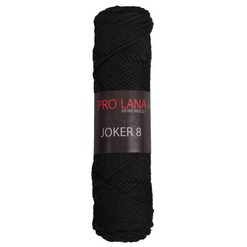 Wolle Joker 8 - 50 g, schwarz