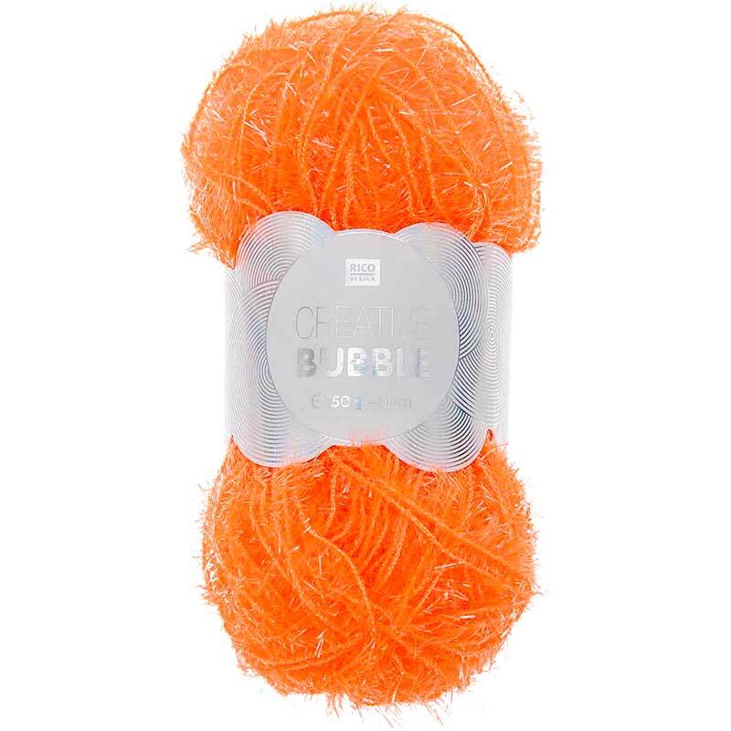 Creative Bubble Laine - 50 g, orange n&#xE9;on