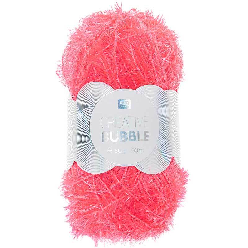 Creative Bubble Garn - 50 g, neonpink