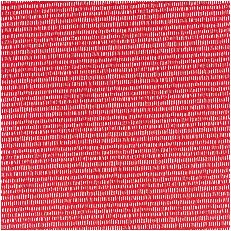 Tissu coton - imprim&#xE9;, traits rouges/blancs