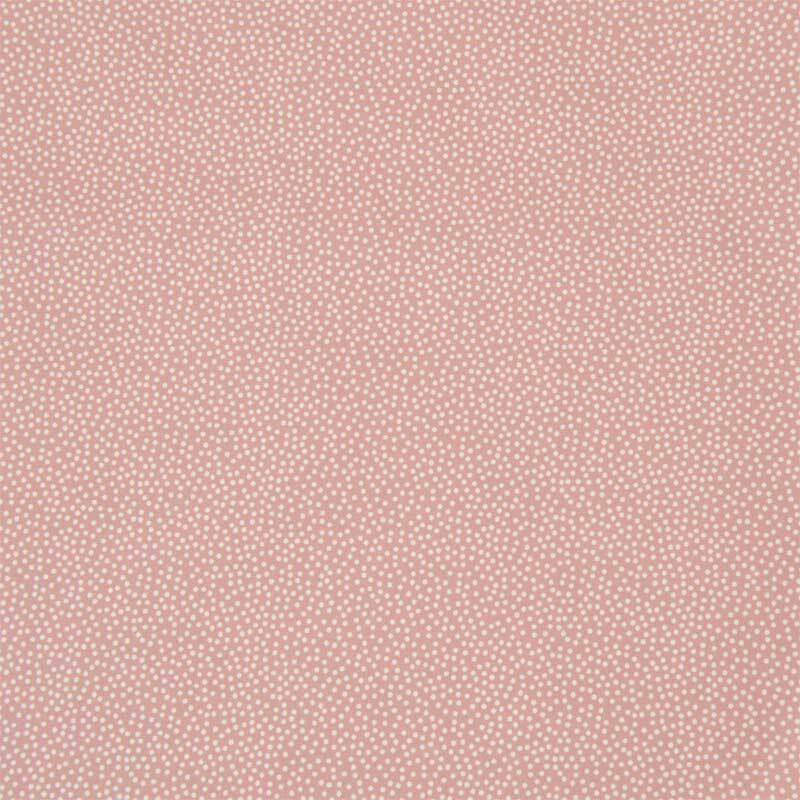 Tissu coton - &#xE0; motifs, corail avec points