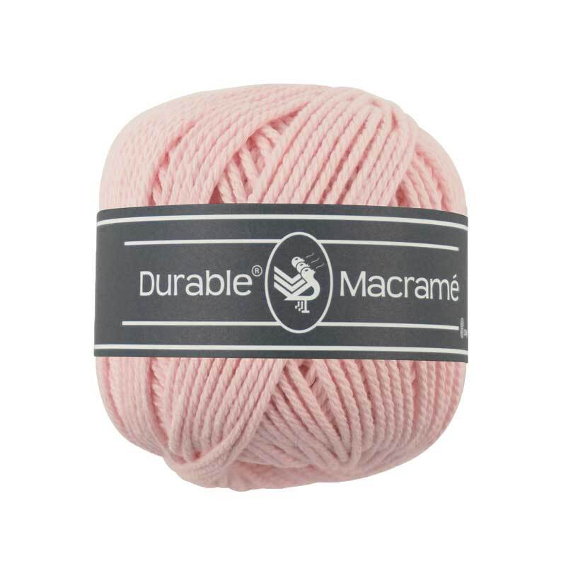 Macramé garen Durable Macramé - Ø 2 mm, light pink