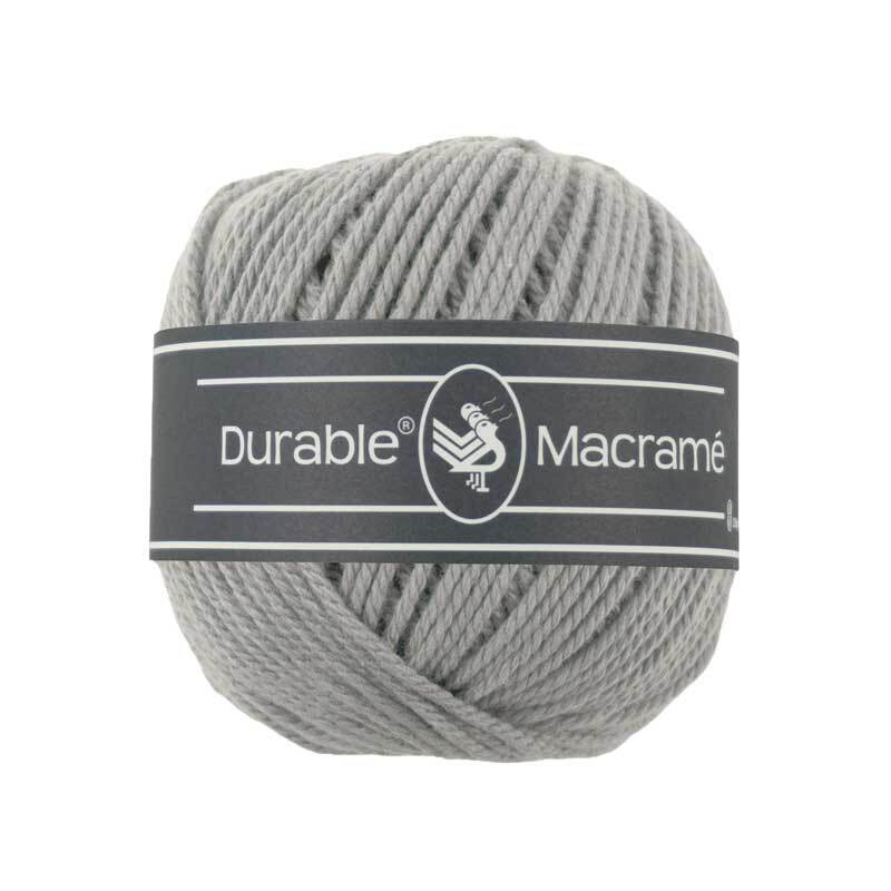 Makrameegarn Durable Macram&#xE9; - &#xD8; 2 mm, light grey