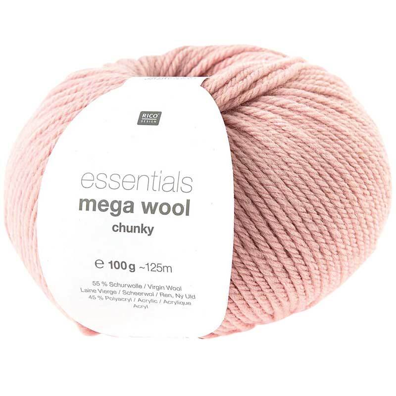 Wolle Essentials Mega Wool - 100 g, rosa