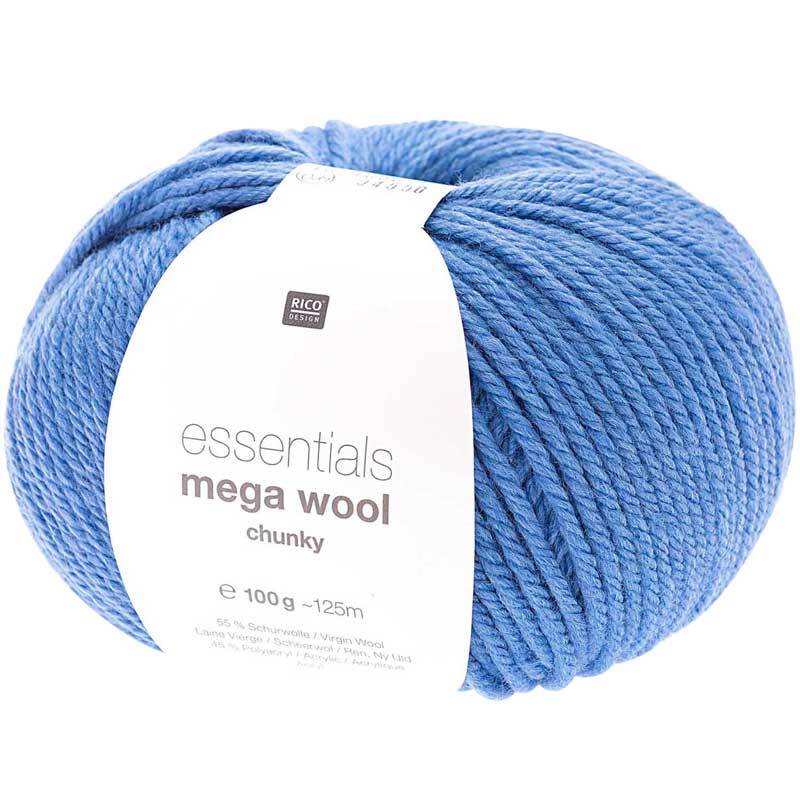Wolle Essentials Mega Wool - 100 g, azur