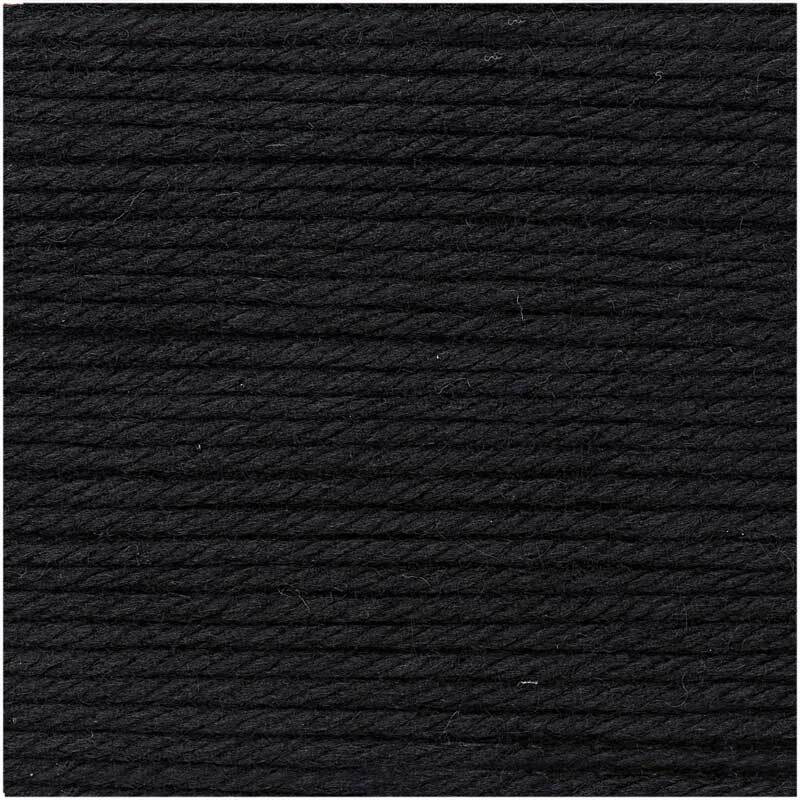 Wolle Essentials Mega Wool - 100 g, zwart