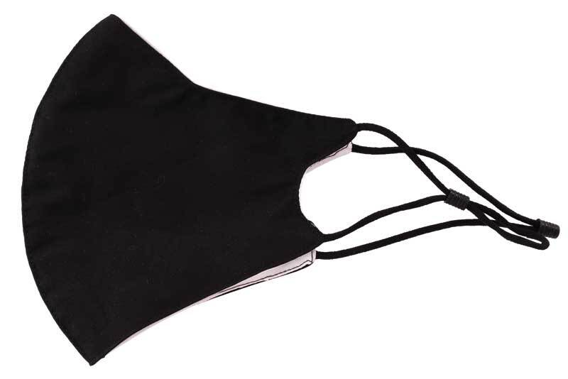 Schutzmaske Baumwolle - größenverstellbar, schwarz
