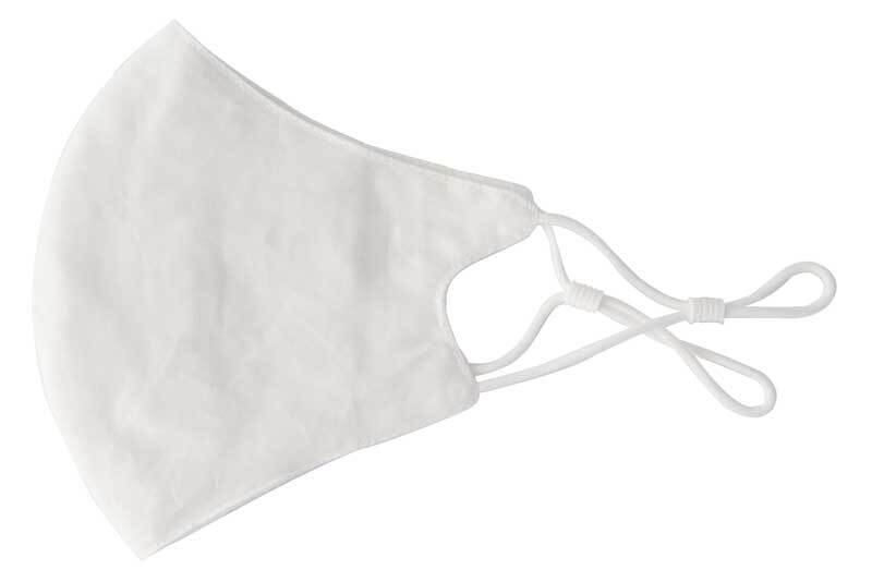 Masque de protection en coton - ajustable, blanc