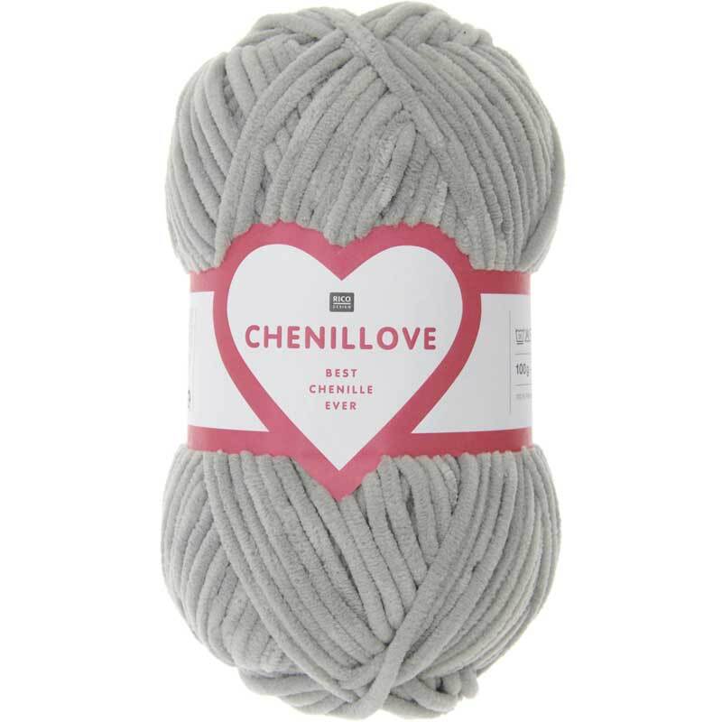 Laine chenille Creative Chenillove - 100 g, gris