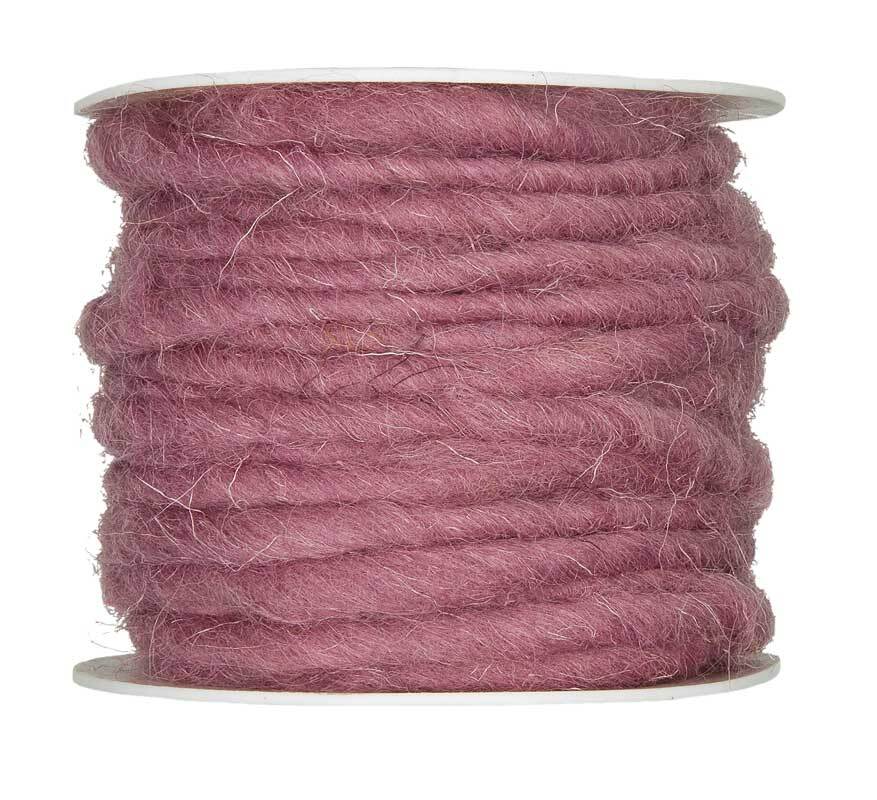 Cordon en laine feutr&#xE9;e, &#xD8; env. 5 mm, baies