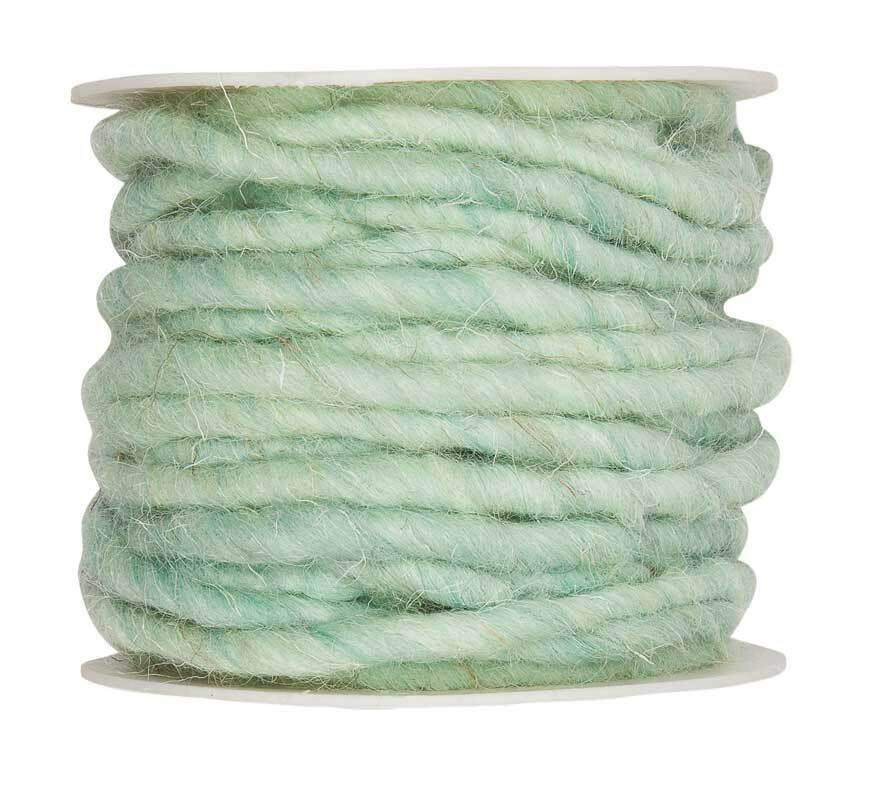 Cordon en laine feutrée, Ø env. 5 mm, menthe