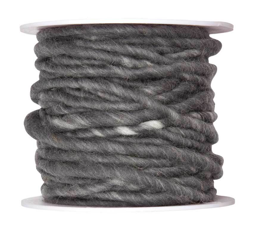Cordon en laine feutr&#xE9;e, &#xD8; env. 5 mm, gris