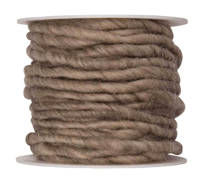 Cordon en laine feutr&#xE9;e, &#xD8; env. 5 mm, naturel