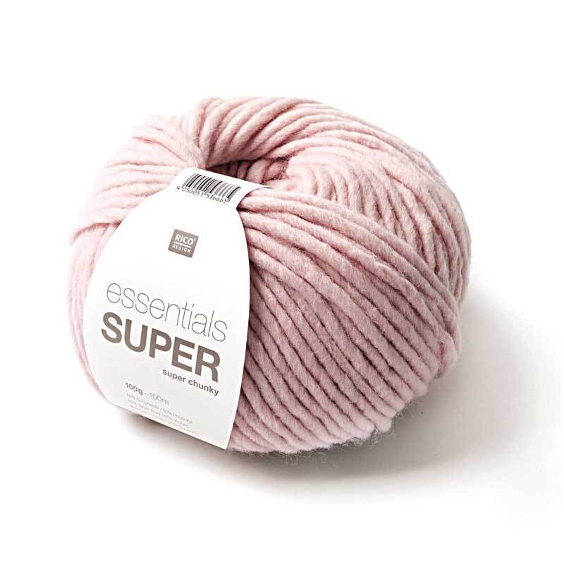 Wol Essentials Super chunky 100 g, roze