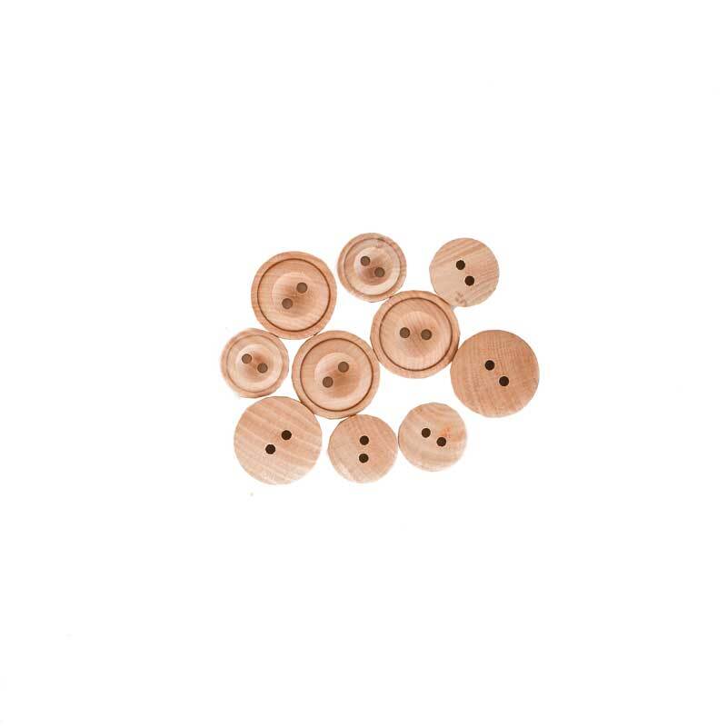 Boutons - Ø 15 - 19 mm, Wood Button