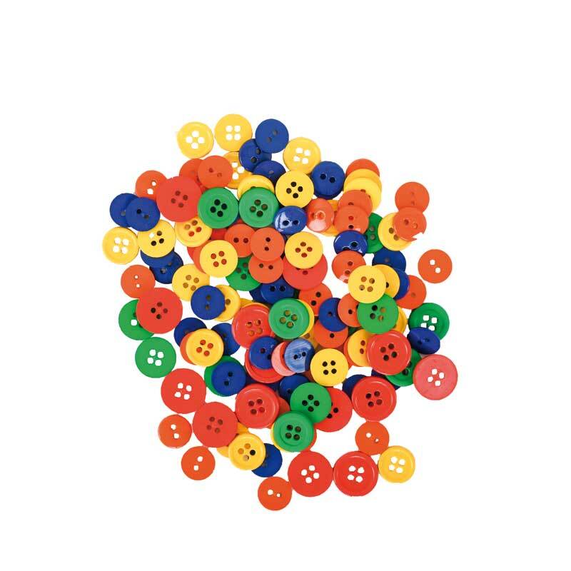 Knopen - div. kleuren mix, Ø 10 - 15 mm, 130 stuks