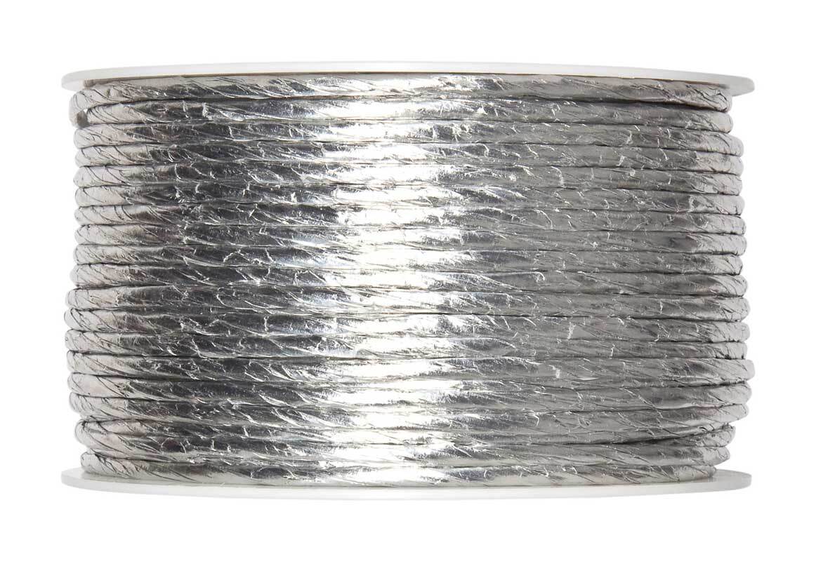 Metallic-Papierkordel - silber, Ø 2 mm