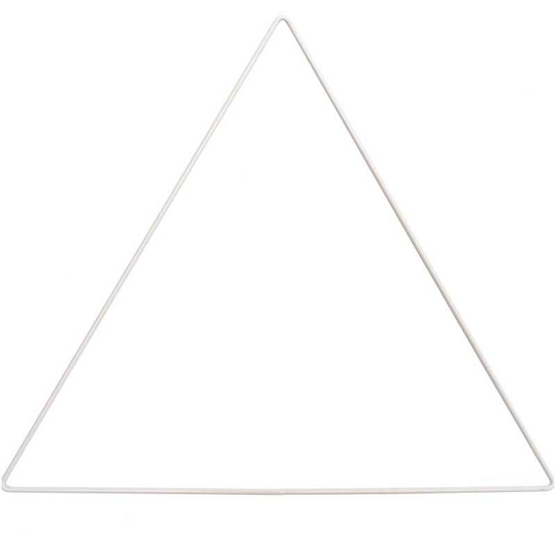 Metallring Dreieck - weiß, 30 cm