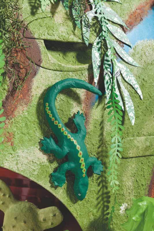 Animaux en papier mâché - salamandre, 16 x 12 cm