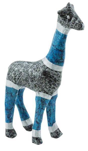 Papier-maché figuur - giraf, 16 x 8 cm