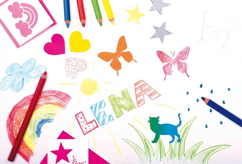 5 Stifte XXL Kratzbilder Set für Kinder 50 Blatt Regenbogen inkl 4 Schablonen 