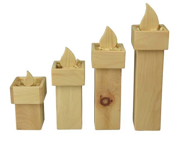 Bougies en bois de pin cimbre