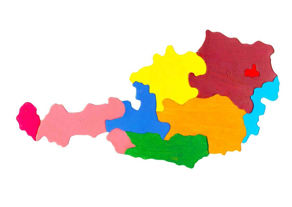 Puzzle Pappkarton - Bundesländer Österreichs