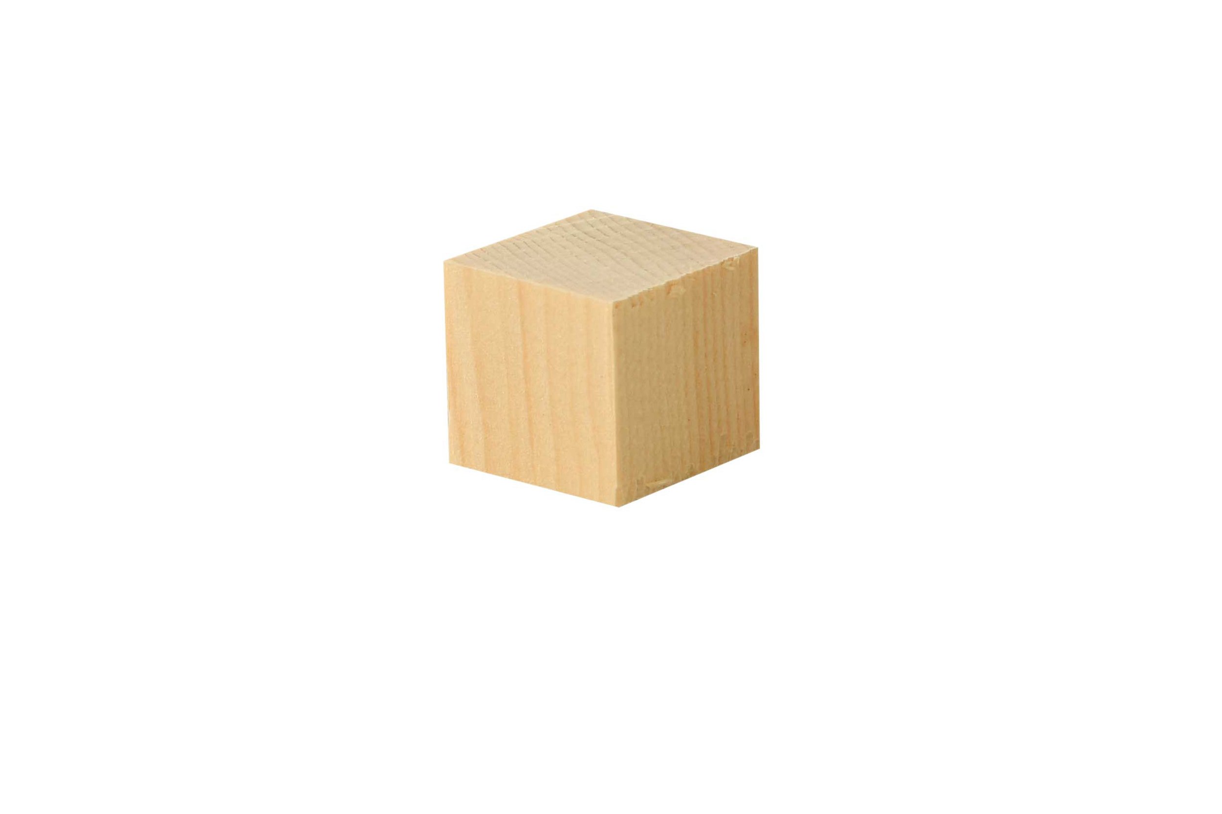 Houten blokjes alpenden, 50 st., 2x2x2 cm