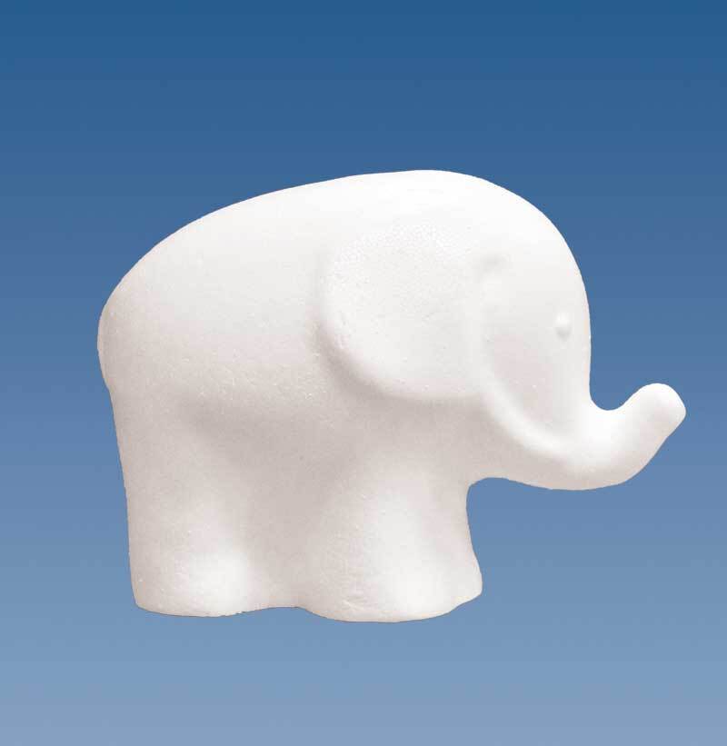 Polystyrène expansé - Eléphant, 11 x 15 cm