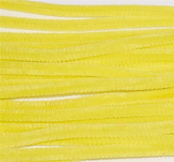 Fil cure pipe - 10 pces, 50 cm, jaune citron