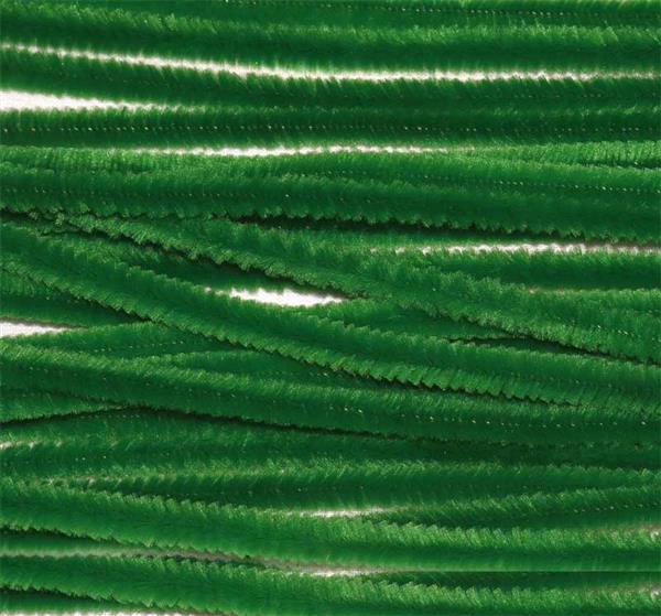 Chenilledraad - 10 st., 50 cm, mosgroen