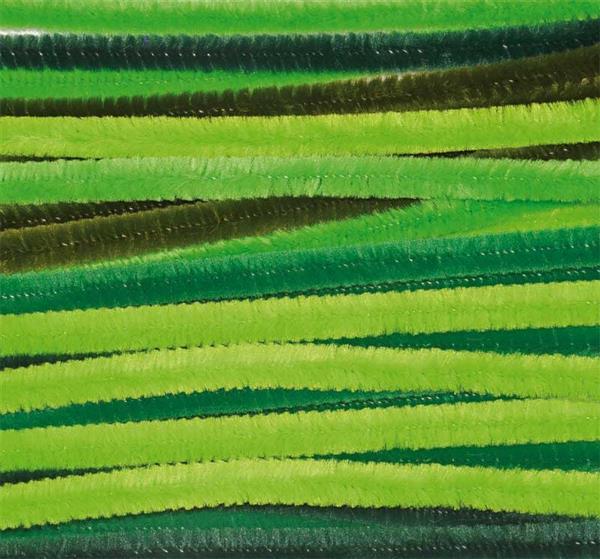 Chenilledraad mix - 10 st., 50 cm, groen