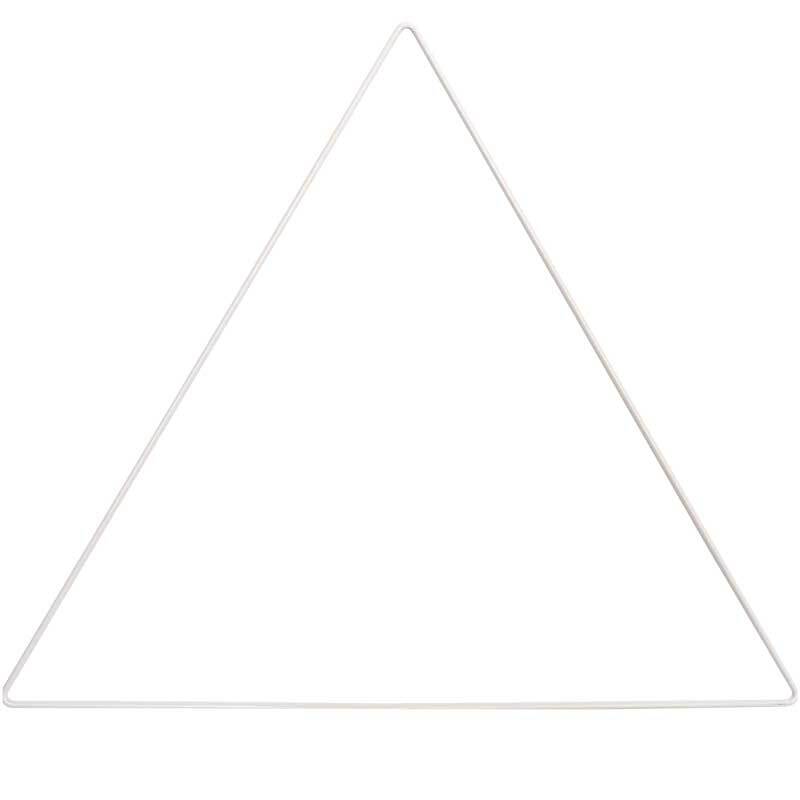 Metallring Dreieck - weiß, 30 cm