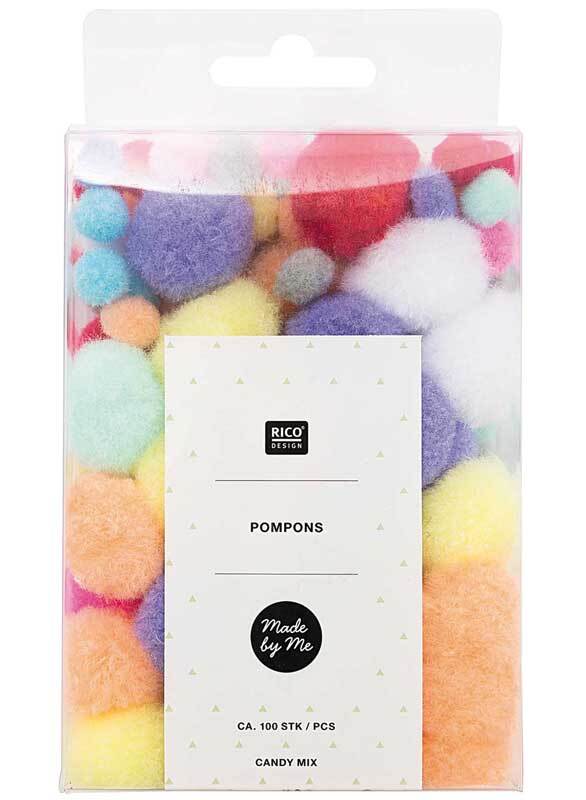 Pompons - 100 pces, Candy