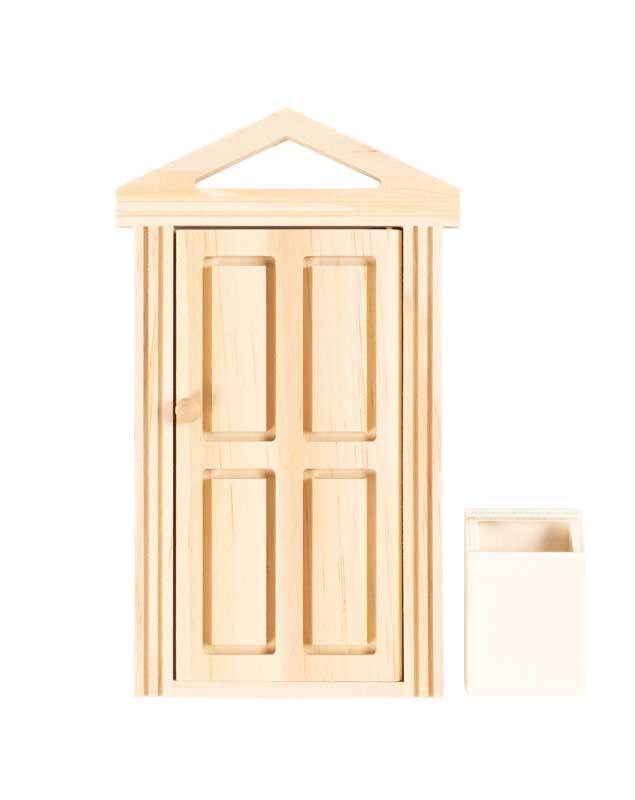 Miniatur Tür mit Briefkasten, ca. 18 cm