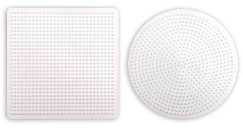 Set de plaques à picots - rond et carré, 15 cm