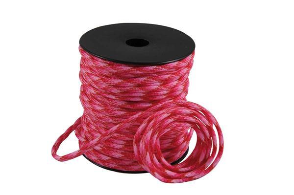 Paracord 4 mm - 40 m, pink-rot