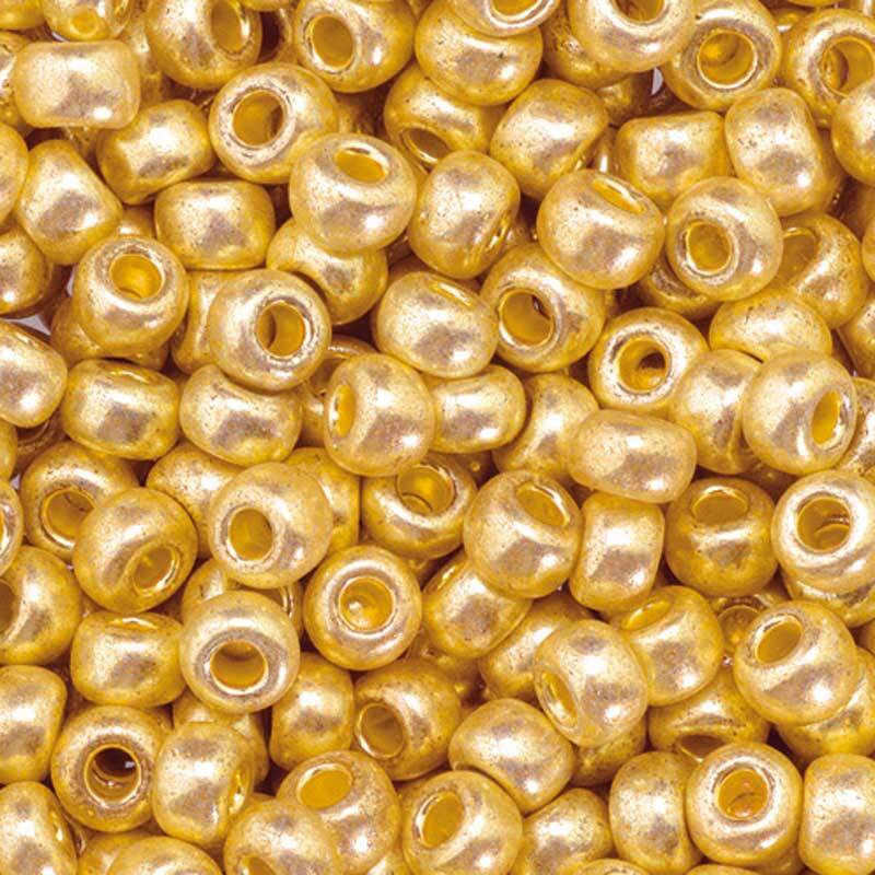 Rocailles metallic Ø 3,5 mm, altgold