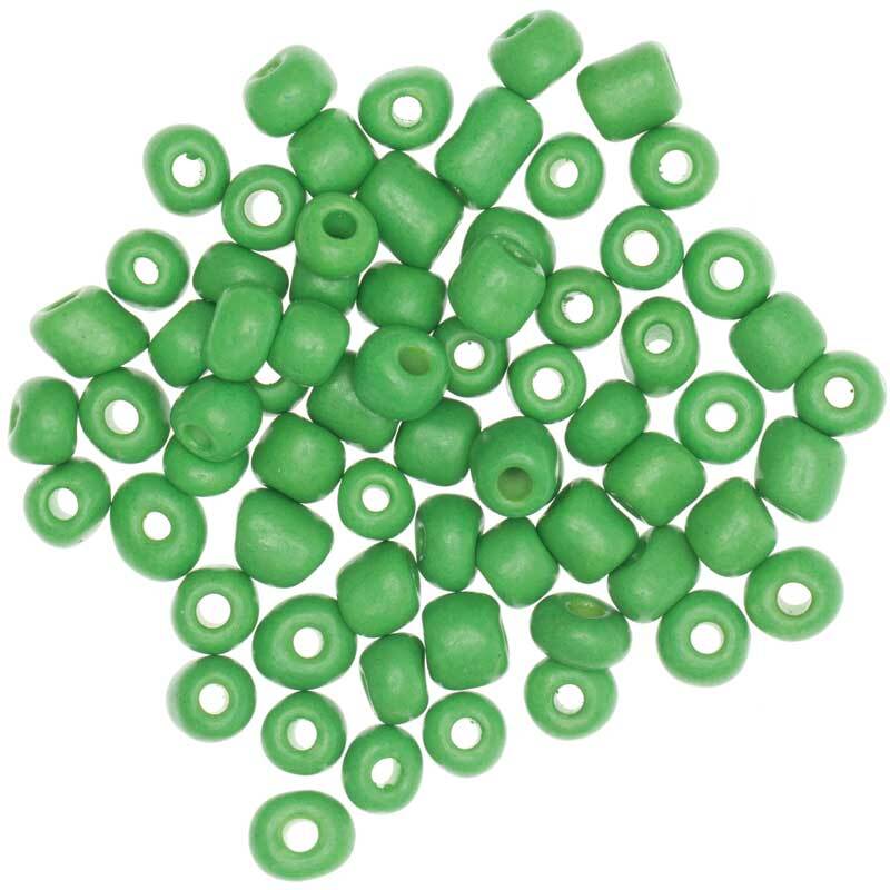 Perles céramique naturel - Ø 5 mm, vert