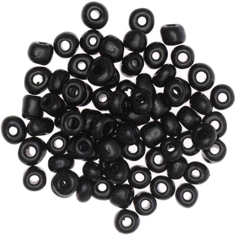 Perles céramique naturel - Ø 5 mm, noir