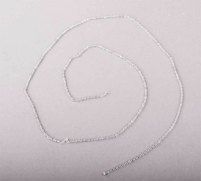 Halskette feingliedrig - 1 m, silberfarbig