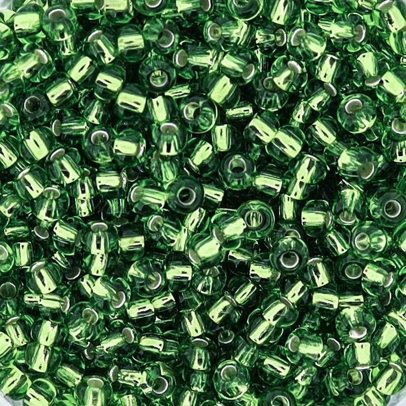 Rocailles silbereinzug Ø 2,6 mm, lindgrün